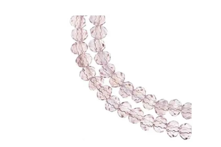 Crystal Lane 7-inch Strands 4x6mm Rondelle Transparent Crystal AB