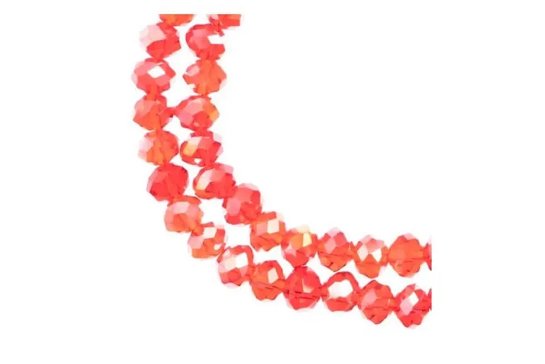 Crystal Lane 7-inch Strands 4x6mm Rondelle Transparent Crystal AB