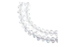 Crystal Lane 7-inch Strands 4x6mm Rondelle Transparent Crystal AB