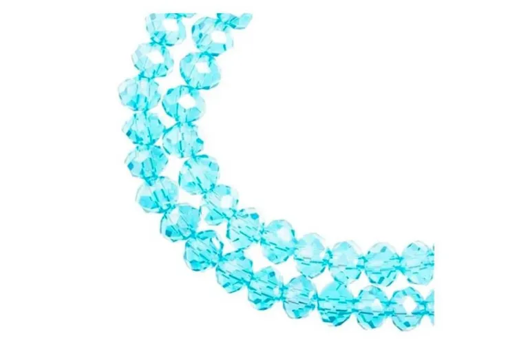 Crystal Lane 7-inch Strands 4x6mm Rondelle Transparent Crystal AB