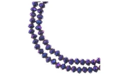 Crystal Lane 7-inch Strands 3x4mm Rondelle Transparent Sapphire AB
