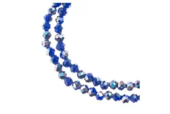 Crystal Lane 7-inch Strands 3x4mm Rondelle Transparent Sapphire AB