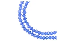 Crystal Lane 7-inch Strands 3x4mm Rondelle Transparent Sapphire AB
