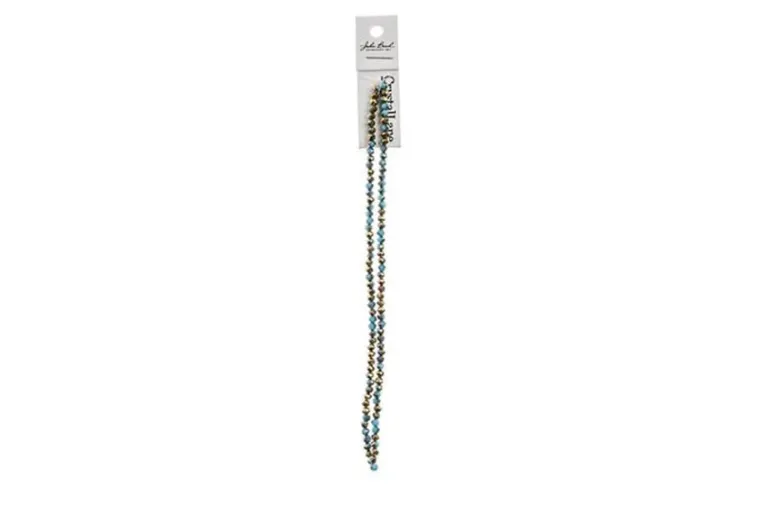 Crystal Lane 7-inch Strands 3x4mm Rondelle Opaque Purple Iris