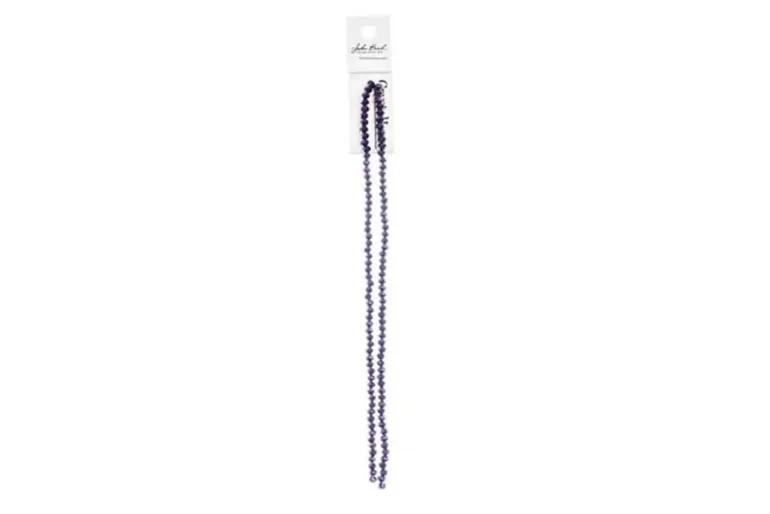Crystal Lane 7-inch Strands 3x4mm Rondelle Opaque Purple Iris
