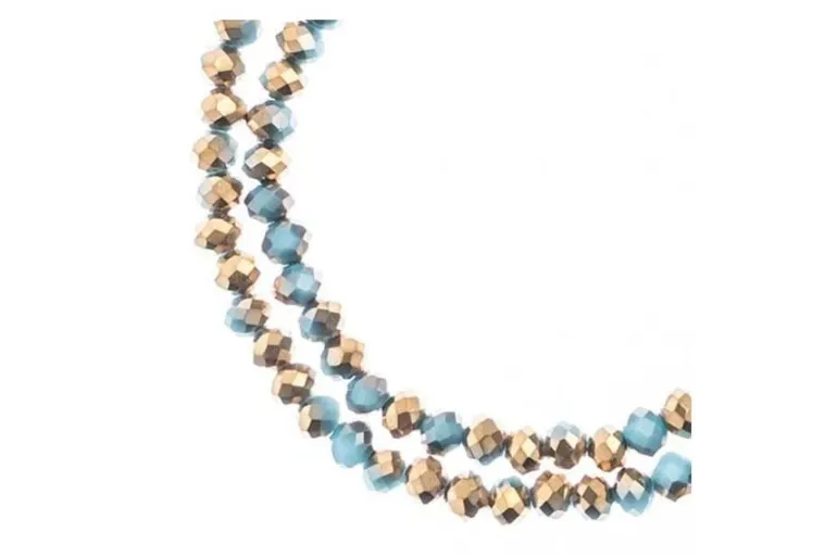 Crystal Lane 7-inch Strands 3x4mm Rondelle Opaque Periwinkle