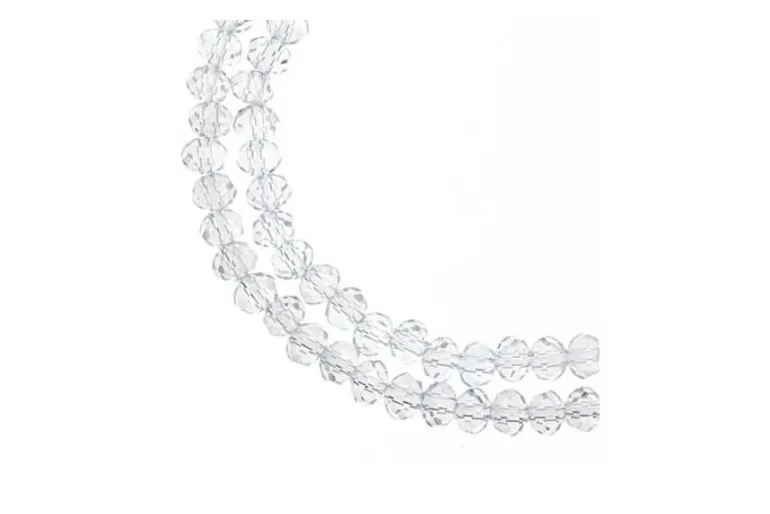 Crystal Lane 7-inch Strands 3x4mm Rondelle Transparent Green AB
