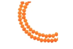 Crystal Lane 7-inch Strands 3x4mm Rondelle Opaque Orange