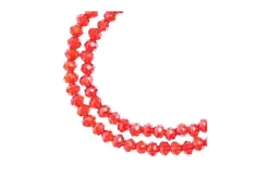 Crystal Lane 7-inch Strands 3x4mm Rondelle Opaque Orange
