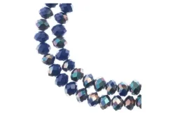 Crystal Lane 7-inch Strands 6x8mm Rondelle Opaque Black