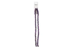 Crystal Lane 7-inch Strands 6x8mm Rondelle Opaque Black