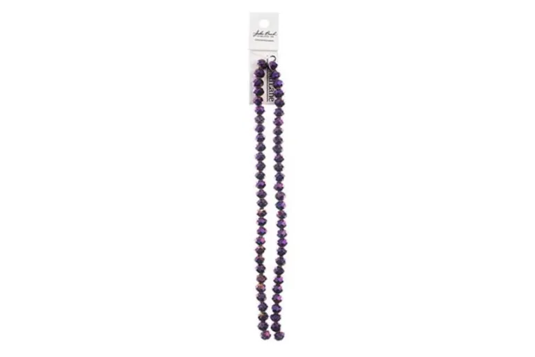 Crystal Lane 7-inch Strands 6x8mm Rondelle Transparent Amber