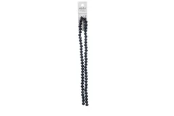 Crystal Lane 7-inch Strands 6x8mm Rondelle Transparent Dark Sapphire