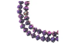 Crystal Lane 7-inch Strands 6x8mm Rondelle Opaque Dark Sapphire