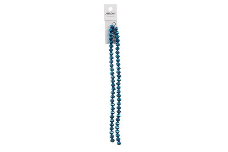 Crystal Lane 7-inch Strands 6x8mm Rondelle Opaque Purple Iris