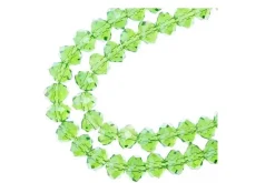 Crystal Lane 7-inch Strands 6x8mm Rondelle Opaque Blue w/Half Champagne Luster