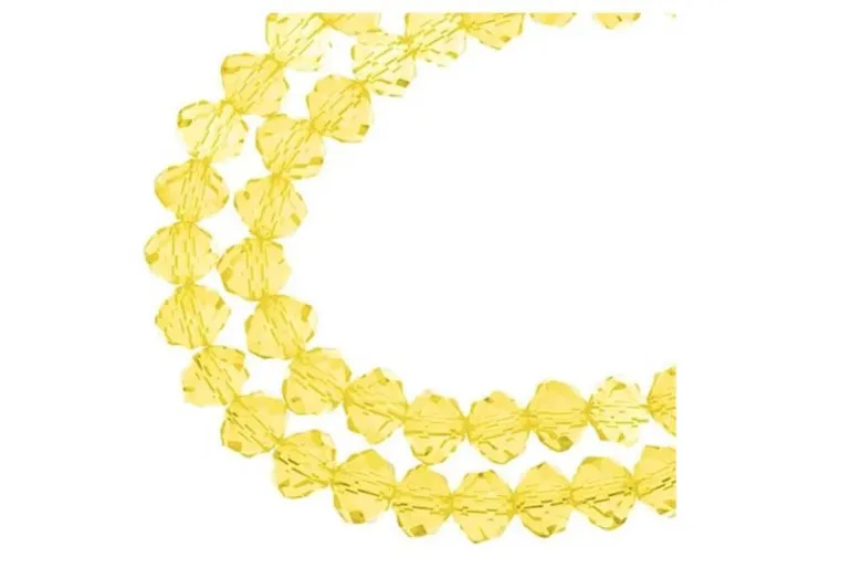 Crystal Lane 7-inch Strands 6x8mm Rondelle Opaque Yellow
