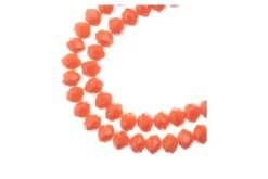Crystal Lane 7-inch Strands 6x8mm Rondelle Opaque Orange