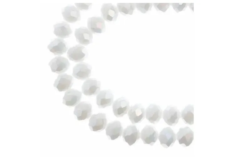 Crystal Lane 7-inch Strands 6x8mm Rondelle Transparent Crystal AB