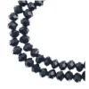 Crystal Lane 7-inch Strands 4x6mm Rondelle Opaque Black