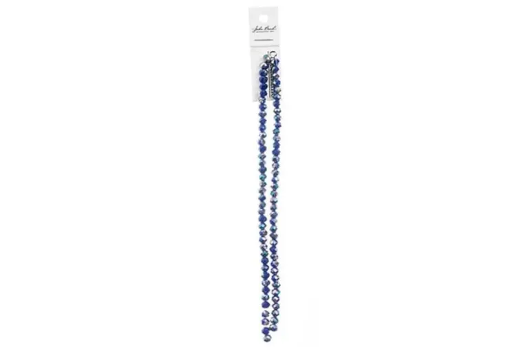 Crystal Lane 7-inch Strands 4x6mm Rondelle Opaque Dark Sapphire