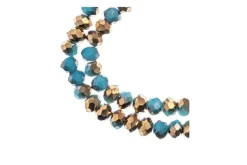 Crystal Lane 7-inch Strands 4x6mm Rondelle Opaque Dark Sapphire