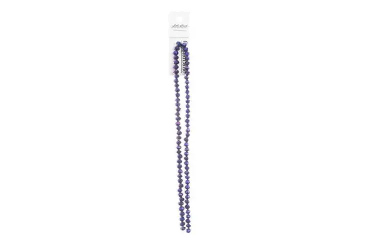 Crystal Lane 7-inch Strands 4x6mm Rondelle Opaque Dark Sapphire