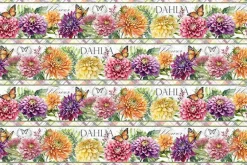 Dahlia Botanica Towel Band Cut – 5/8-yard by 42-inches