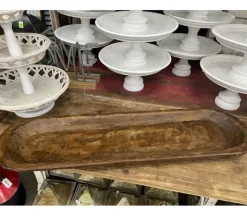 Dark Rustic Dough Bowl – Large (38″ x 12″ x 4″)