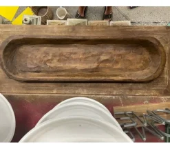 Dark Rustic Dough Bowl – Large (38″ x 12″ x 4″)