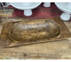 Dark Rustic Dough Bowl – Medium