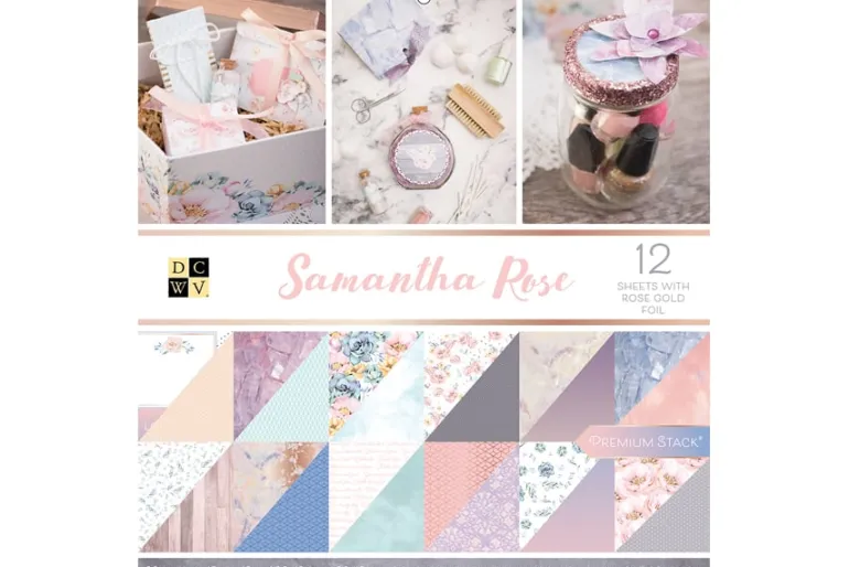 DCWV 12″X12″ Cardstock Stack – Rose Quartz