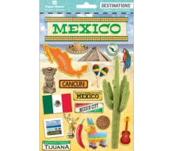3D Destination Stickers – Mexico