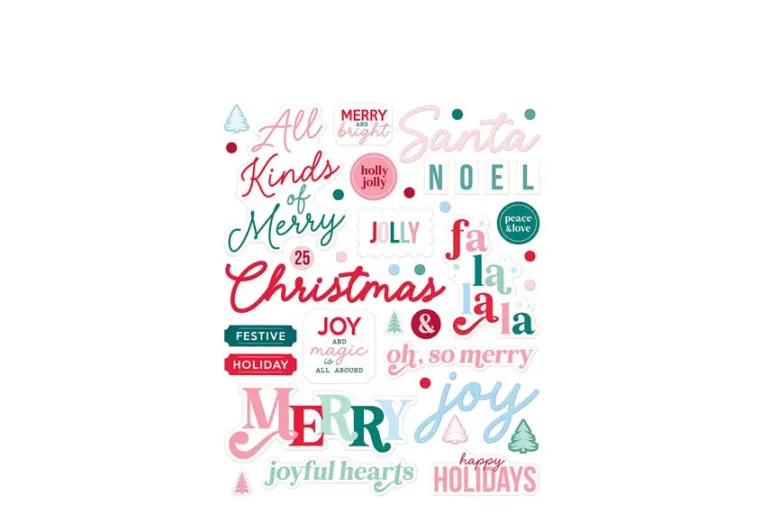 Dear Santa Christmas Trees Dimensional Stickers