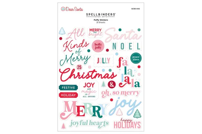 Dear Santa Christmas Trees Dimensional Stickers