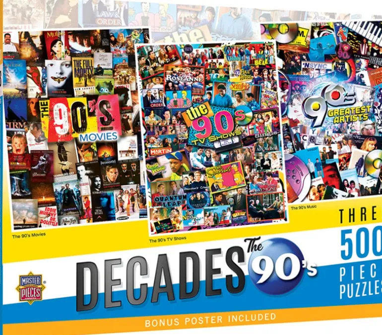 Decades – The 90s 3-pack Puzzles – 500 Piece