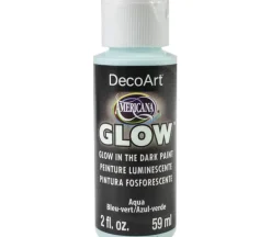 DecoArt Americana Glow in the Dark Acrylic Paint – 2-ounce – Aqua