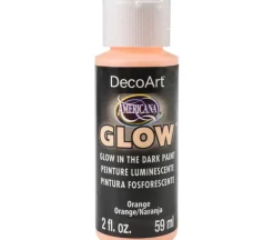 DecoArt Americana Glow in the Dark Acrylic Paint – 2-ounce – Orange