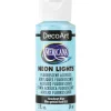 DecoArt Americana Neon Lights Fluorescent Acrylic Paint – 2-ounce – Knockout Blue