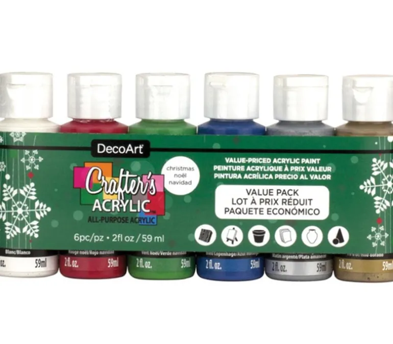 DecoArt Crafters Acrylic Value Pack Set – Christmas