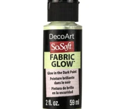 DecoArt SoSoft Fabric Acrylic Paint Medium – 2-ounce – Glow In The Dark