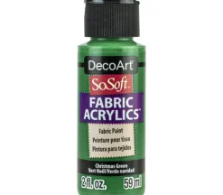 DecoArt SoSoft Fabric Acrylic Paint – 2-ounce – Christmas Green