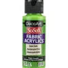 DecoArt SoSoft Fabric Acrylic Paint – 2-ounce – Bright Avocado