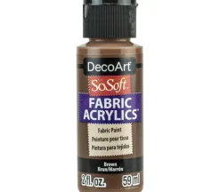DecoArt SoSoft Fabric Acrylic Paint – 2-ounce – Brown