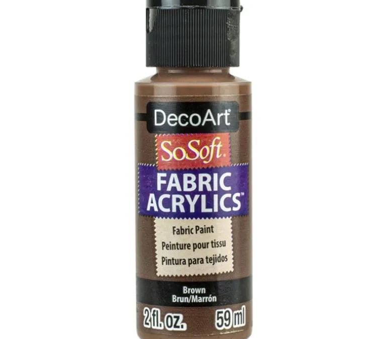 DecoArt SoSoft Fabric Acrylic Paint – 2-ounce – Brown