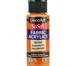 DecoArt SoSoft Fabric Acrylic Paint – 2-ounce – Cadmium Orange