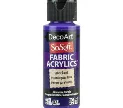 DecoArt SoSoft Fabric Acrylic Paint – 2-ounce – Dioxazine Purple
