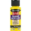 DecoArt SoSoft Fabric Acrylic Paint – 2-ounce – Bright Yellow