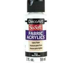 DecoArt SoSoft Fabric Acrylic Paint – 2-ounce – White