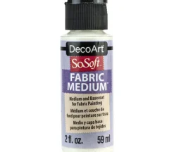 DecoArt SoSoft Fabric Acrylic Paint Medium – 2-ounce – Clear